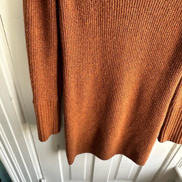 Something Navy Arielle Charnas Rust Ribbed Sweater Dress - Picture 5 of 8